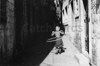 Philippe Salaun - Dubrovnik - Vintage dubbele kaarten - Zwart-wit - Set van 10 kaarten met eco-katoen enveloppen