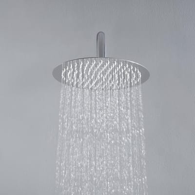 SnelShoppen - 20 cm Roestvrijstalen Regendouche met Vaste Douchekop, Chroom Hoofddouche, Rond voor Luxe Badkamer, Inbouwdouchekop voor Ontspanning en