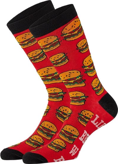Burger socks van Apollo in gift verpakking maat 42/47