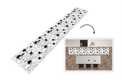 Keukenloper - Loper keuken - Patronen - Bomen - Huis - 300x50 cm - Keukenloper vinyl
