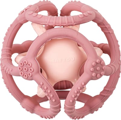 Nattou Silicone - Set Ballen voor Baby's - 2 Stuks - Roze