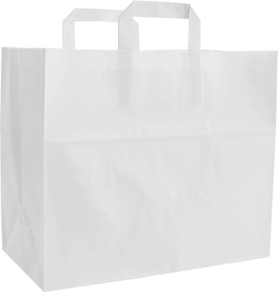 Papieren tasjes 50 stuks Budget - Wit - 32x17x27cm - Cadeautasjes - Papieren tasjes met handvat