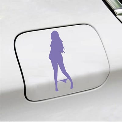 Bumpersticker - Vrouw Zonder Slip - 18 X 6 - Paars