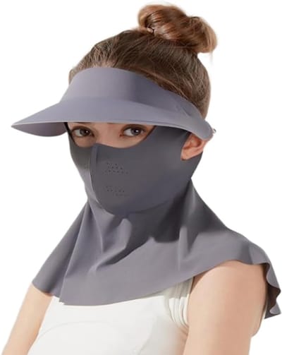 IJszijden Hoed Met Gezichtsscherm - Zomer UV Bescherming - Verlengde Nekflap - Ademend & Lichtgewicht - Voor Fietsen & Hiken