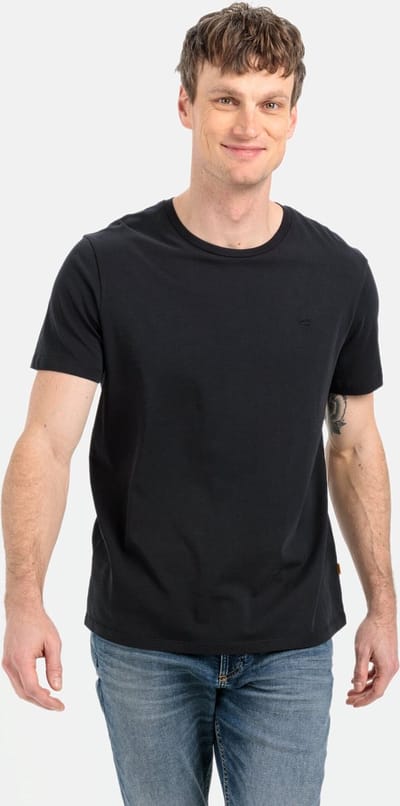 camel active Basic T-shirt van duurzame organic cotton - Maat menswear-L - Donker grijs