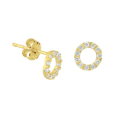 Huiscollectie Gouden Oorknoppen zirkonia 4018288