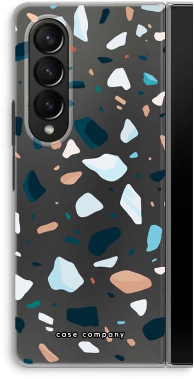 Case Company® - Hoesje geschikt voor Samsung Galaxy Z Fold4 hoesje - Terrazzo N°13 - Soft Cover Telefoonhoesje - Bescherming aan alle Kanten en Schermrand
