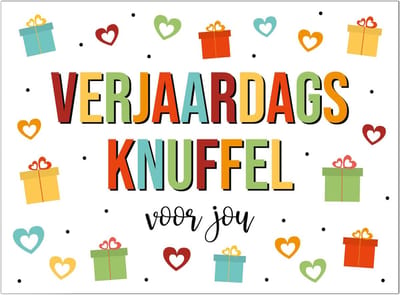 Kaart - Artige - Eyecandy - Verjaardags knuffel voor jou - EC11-D