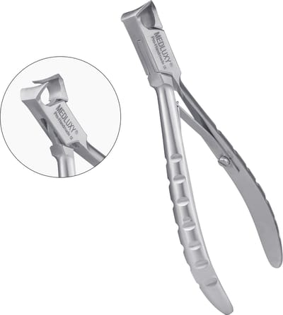 Medluxy - Nageltang - Koptang voor Dikke & Ingegroeide Teennagels - Pedicure Manicure Kwaliteit - Medische RVS Nagelknipper