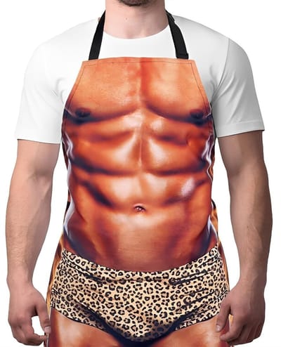 Dailygoods- Schort Grappig Design - Keukenschort Heren - BBQ Schort - Kookschort - Creatief Cadeau - Duurzaam Materiaal