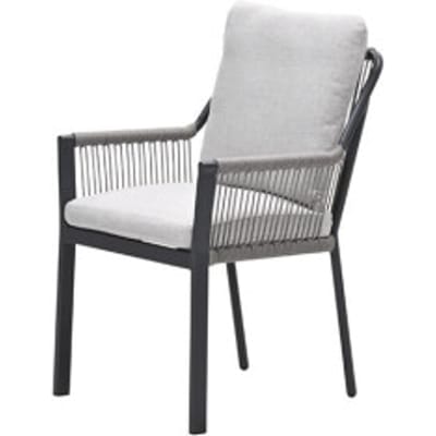 Garden Impressions Raxa dining fauteuil carbon black rope taupe-valley sand