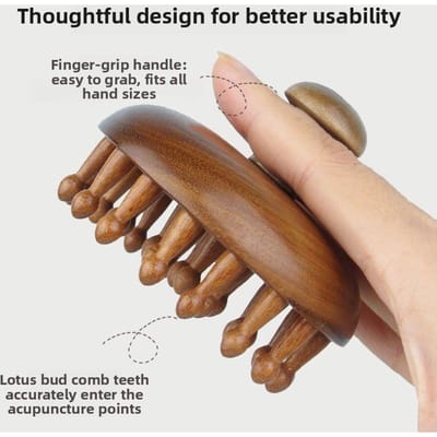 Peigne de massage pour la tête, peigne de massage du cuir chevelu, brosse à shampooing en bois, brosse de massage, universel pour tout le corps