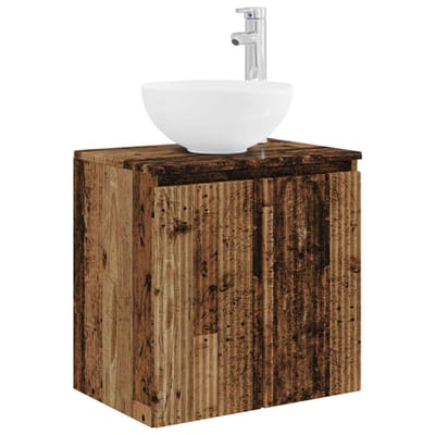 vidaXL - Wandgemonteerde - wastafel - van - een - meubel - Oud - hout