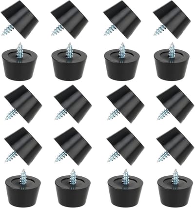 26 stuks rubberen voetjes voor snijplanken, snijplank, rubberen voetjes met roestvrijstalen schroeven, meubelelektronica, huishoudelijke apparaten voor stoelpoten, meubels, tafel, stoel,