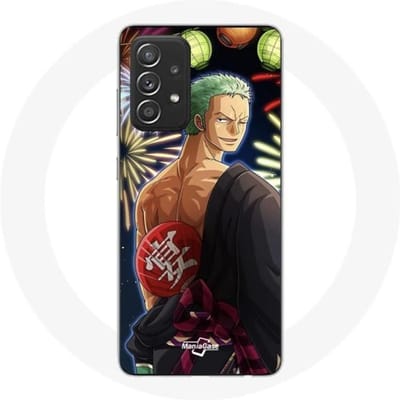 Coque - Maniacase - Samsung Galaxy A52 - One Piece Joyeux Noël - Anime Manga - Souple noir