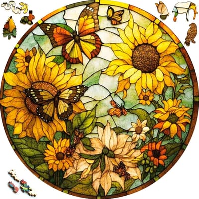 Houten Puzzels Bloemen Kunst Decoratie Onregelmatige Vorm Puzzelbord Collectie Puzzel Speelgoed Ideaal voor Volwassenen Familie