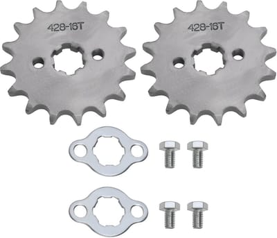 Dailygoods - Dailygoody - Motorfiets Tandwiel Aandrijving - Set van 2 - 16T - Voor 50cc 70cc 110cc 125cc 140cc 160cc - Geschikt voor Dirt Bike