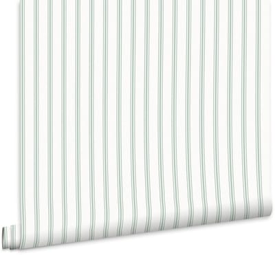 Laura Ashley Farnworth Stripe Behang - Streep - 10mx52cm - Groen