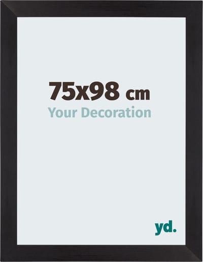 Your Decoration - Fotolijst 75x98 cm - MDF - Zwart Houtnerf - Mura