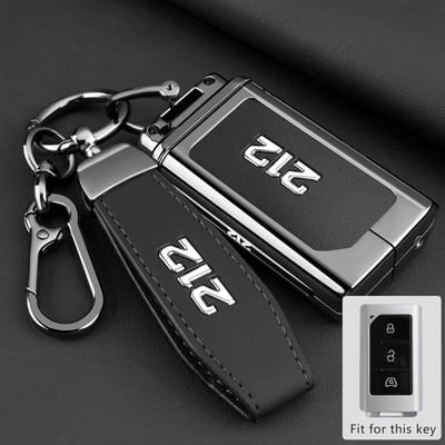 Étui en Silicone pour Clé de Voiture Pour Baic Beijing 212 T01 Porte-clés Housse de Protection Télécommandée Sac Coque Boîtier Porte-clés Accessoires for Beijing 212 T01 gray