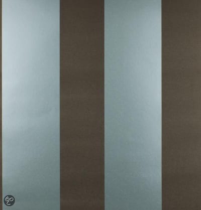 Dutch Wallcoverings Vliesbehang streep - bruin/blauw