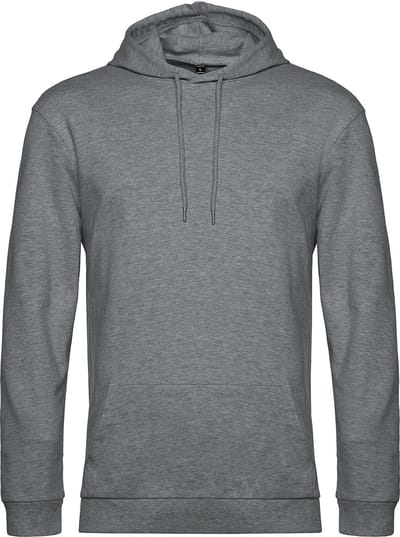 Hoodie French Terry B&C Collectie maat XS Heather Mid Grijs