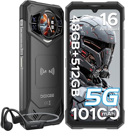 Doogee S200X VIP Robuuste Smartphone - 48GB RAM 512GB ROM(TF 2TB) - 10100 mAh - 6,72 inch 120Hz - Android 16 - 100MP AI Camera - Dual SIM 5G Telefoon - IP68,IP69K - NFC,GPS,OTG,FM,Face ID - Zwart