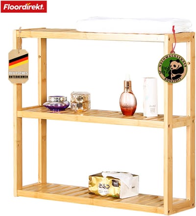 FLOORDIREKT Bamboe Wandplank Wyoming - Veelzijdige & Elegante Zwevende Plank - Stijlvolle Opbergoplossing voor Elke Kame