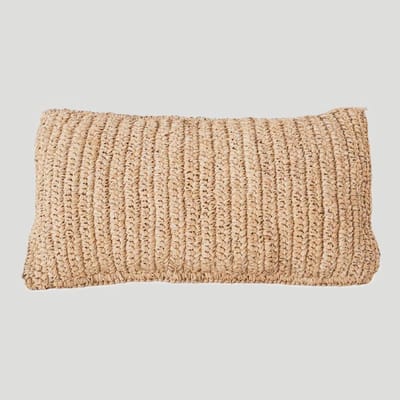 Sierkussen Dalung met binnenvulling 50 x 30 cm/Sierkussen Dalung raffia