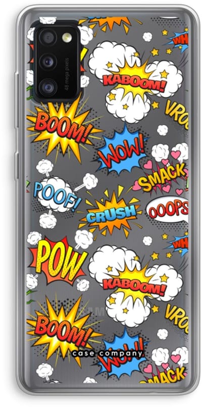 Case Company® - Hoesje geschikt voor Samsung Galaxy A41 hoesje - Pow Smack - Soft Cover Telefoonhoesje - Bescherming aan alle Kanten en Schermrand