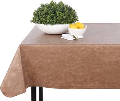 Tafelkleed Vinyl - Beschermhoes Tafel - Tafel Beschermen - Waterbestendig Flanel - 52 x 70 Inch - Wit