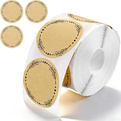 500 Stuks Zelfklevende Etiketten voor Jampotten, Rond, 5 cm, Perfect voor Jam, Geschenken en Keuken Decoratie