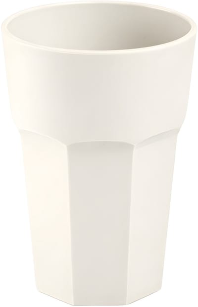 Plasticforte onbreekbaar drinkglas - kunststof - ivoor wit - 520 ml - drinkglazen - lichtgewicht - 9 x 13 cm - stapelbaar