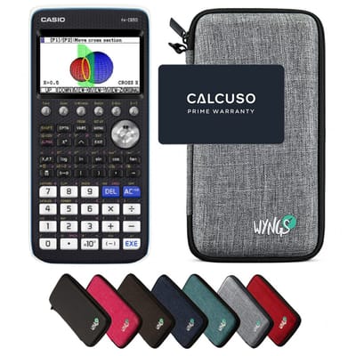 Casio fx-CG50 incl. WYNGS Beschermhoes Lichtgrijs - Grafische Rekenmachine - Basis Pakket