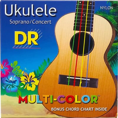 DR Soprano/Concert ukelele-snaren Neon Multi Color