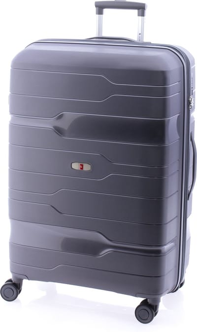 Gladiator Boxing Grote Koffer 77 cm - 105/115 liter - Expandable - TSA slot - Metallic Grey