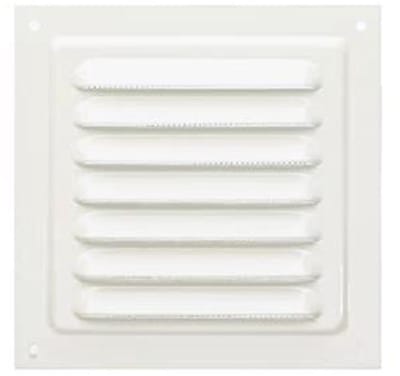Ventilatierooster 12,5 x 12,5 cm - Wit Metalen Ventilatie