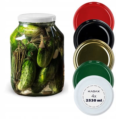 4x Glazen Pot 2.5L met Deksel - Ideaal voor Inmaken en Bewaren