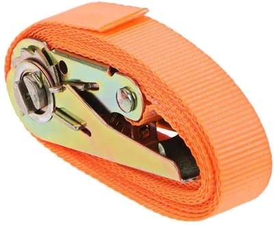 Metalen Spanband - Zware Bagageriem - Vracht Beveiligen - Eenvoudige Ratel - 4 Meter - Oranje