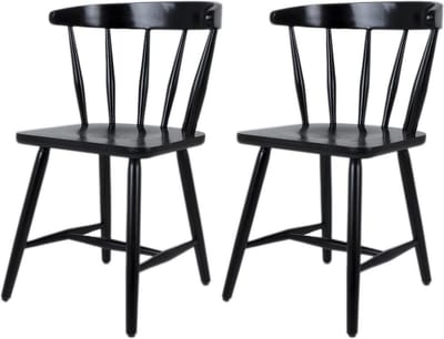 MaximaVida houten spijlenstoel Maximus zwart - doos per 2 stuks