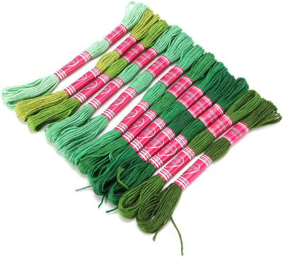 Dailygoods- Borduurgarenset 12 Strengen - Kleurrijk - Duurzaam - Polyester - Borduurgaren - Handwerk - Geschikt voor DIY Knutselen