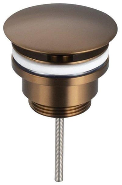 FugaFlow Eccelente Acces Slim Wastafelkraanset - verhoogde wastafelkraan - always open plug - verlaagde design sifon - Geborsteld koper PVD (Koper)