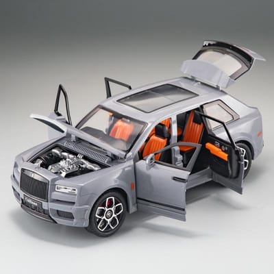 1:20 Rolls Royce Cullinan Ultra Luxe Volledige Maat SUV Legering Diecast Model Auto Simulatie Geluid & Licht Collectie Cadeau Voor Vriend black