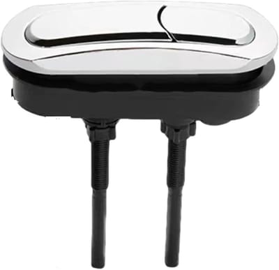 Toilet Spoelknop - Dubbele Spoeling - Water Besparen - ABS Kunststof - 11.3cm - Zilver