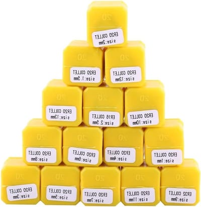 Collet Set van 15 Stuks voor CNC Frees- en Graveermachines - ER20 Veercollets van 1 tot 13mm als Vervangaccessoires voor Precisiewerk