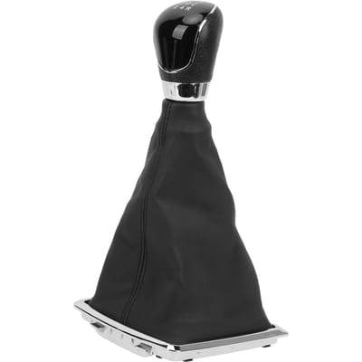 Cache anti-poussière de pommeau de levier de vitesse manuel de voiture Protection de levier de vitesse Remplacement en cuir PU pour Focus 2009 2012 black