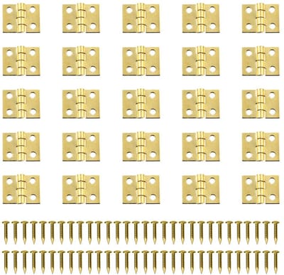 Dailygoods - Mini Scharnieren Connectoren in Vintage Messing - 50 Stuks Voor Modelbouw