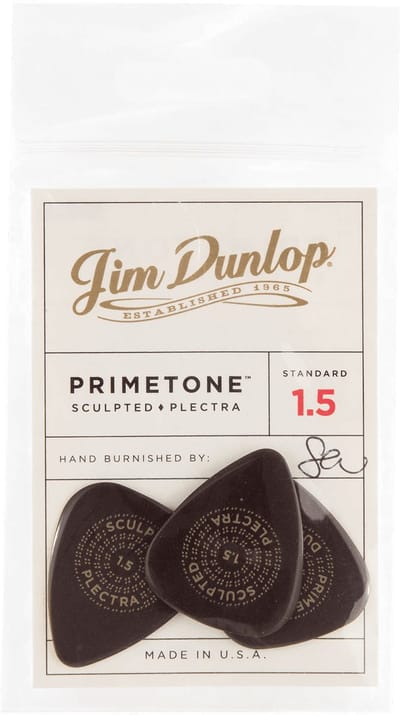Jim Dunlop Primetone - Plectrums - Standard Smooth - Player's Pack 3 Stuks - 1,50 mm