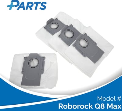 Roborock Q8 Max Stofzakken (4 Stuks, Plus.Parts® alternatief voor 8.02.0132)