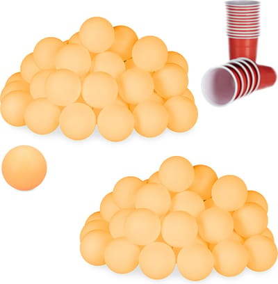 96x beerpong ballen - grote pingpongballen set - 38 mm - tafeltennis balletjes